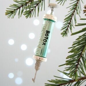 Cody Foster Botox Syringe Ornament | NWT | Beauty Holiday Decor